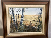 Framed Painting of Rabbit by Tremblay