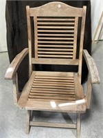 Weathered Teak Folding Chair
