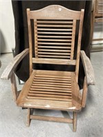 Weathered Teak Folding Chair