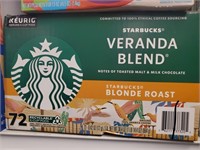 Starbucks blonde roast 72 K cups