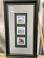 Framed L. Harvey prints. 3 in 1 frame -