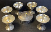 Sterling Silver Ice Cream Bowls etc 290 Grams