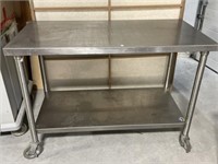 Commercial Kitchen Stainless Steel Rolling Table