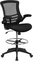 Kelista Black Mesh Ergonomic Drafting Chair