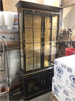 7ft Tall Lighted Display Cabinet - Hand Painted