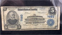 Currency: 1902 $5 Collingswood National Bank, New