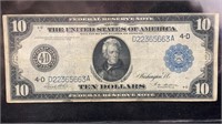 Currency: 1914 $10 Federal Reserve Large Note