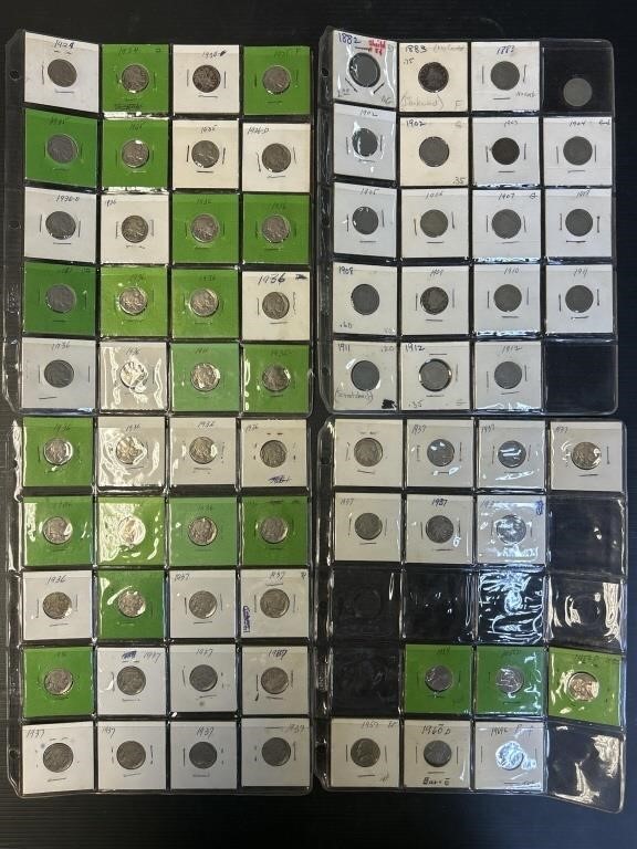 US Coins Lot Collection; Buffalo & V Nickels