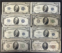 US Currency Lot; $90 Face; Silver Certificates etc