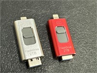 New (lot of 2) TB memory flash drives