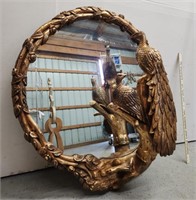 Peacock Sculpture Wall Mirror
