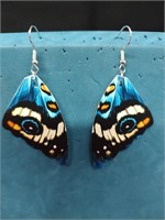 Blue Butterfly Earrings NIP 2 "