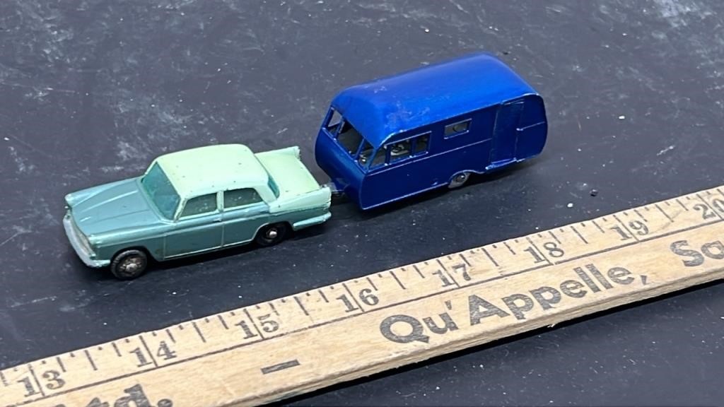 Vintage Leslie Austin A55 with Bluebird Camper