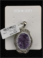 Sterling Silver Jewelry 14g Amethest