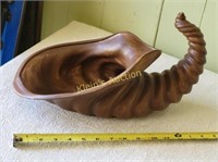 mcm folk art ceramic cornucopia