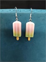 Light Pink Popsicle Earrings NIP 1.5"
