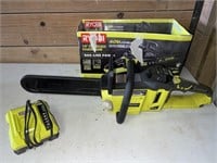 Ryobi 40v Electric Chain Saw W Battery & Charger