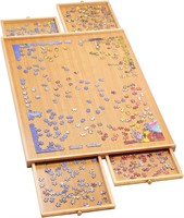 2000 Pieces Puzzle Board  Bamboo  4 Drawers