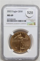 * Charity Item- See Notes  $50 Eagle-NGC MS69-1oz