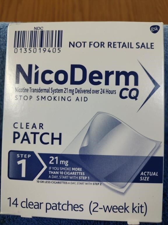 NicoDerm Patches - 2 Week Kit - 14 Patches - New