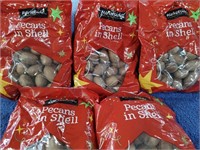 (5)  12 oz Bags of Pecans in Shell - Unopened