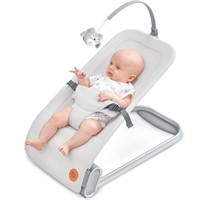 N5163  BabyBond Bouncer Seat, Vibration, Beige