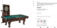 W7003 90" Ball & Claw Leg Pool Billiard Table Set
