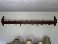 7ft long wooden wall shelf