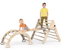 Foldable Climbing Triangle Ladder Toys with Ramp