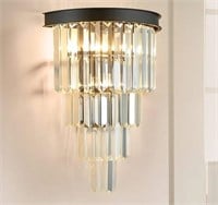 Modern Black Crystal Wall Lamp