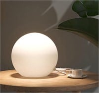 7.8 Inch Ball Table Lamp with Glass Shade