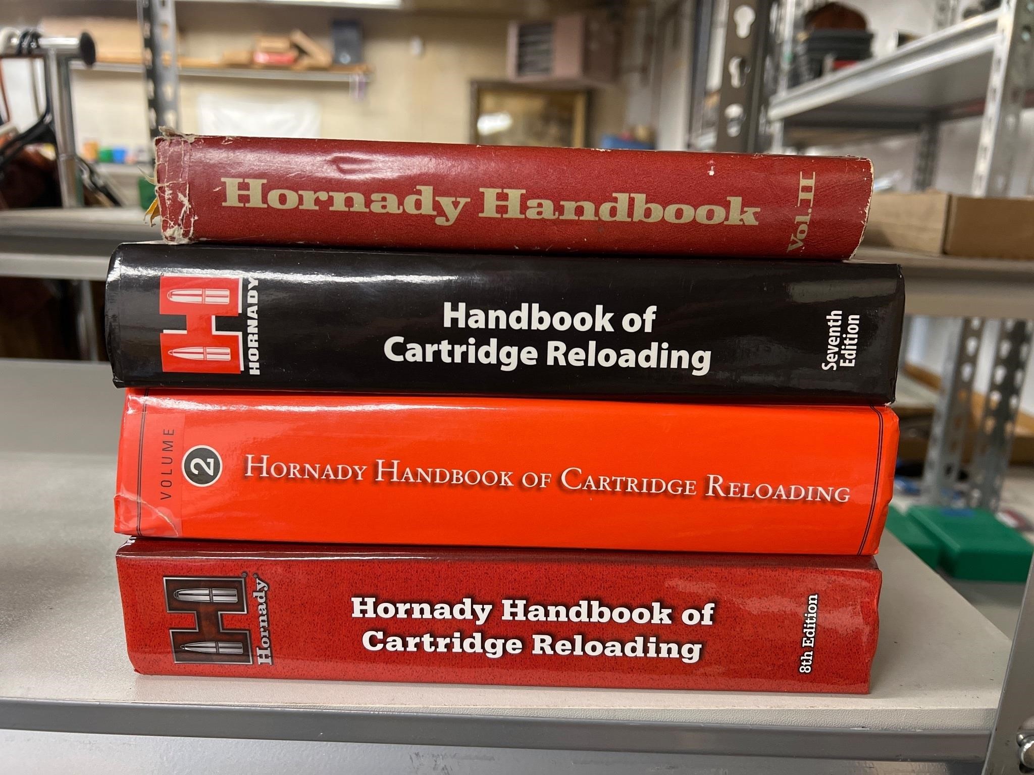 Stack of Hornady reloading books