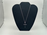 Sterling 925 Black Onyx Cross Necklace Pendant