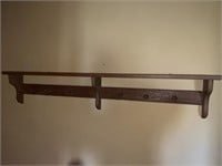 3ft hanging wooden wall shelf