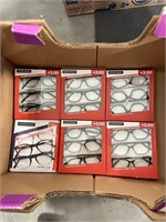 Box of Reading Glasses, 17 pair, +3.00