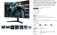 OF2004 24 Inch Computer Monitor-FHD 1080P 165Hz