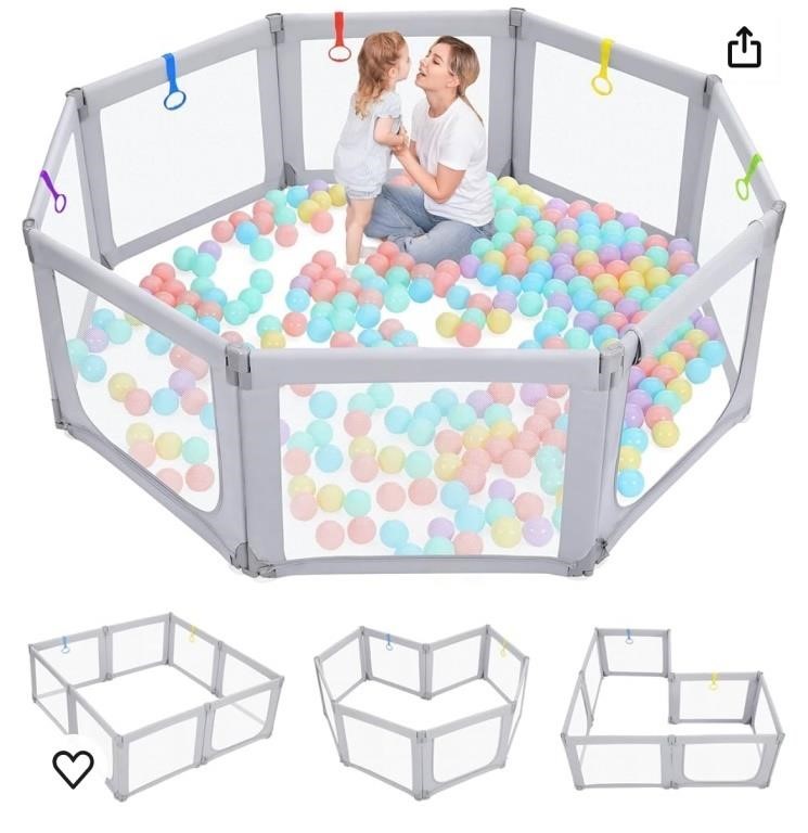 Foldable Baby Playpen 71"x71", Dripex Upgrade