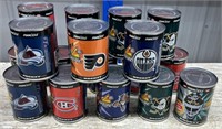 17 Pinnacle EMPTY Hockey Collector Tins.