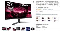 OF2009 27" QHD 2560P Curved Gaming Monitor 144Hz
