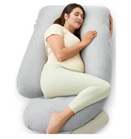 Momcozy U Shaped Pregnancy Pillows with Cotton