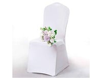 White Chair Covers, 50 PCS Banquet Stretch