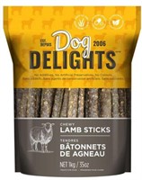 Dog Delights Chewy Lamb Sticks, 1kg