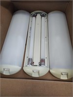Electric Shop Lights (3) 2 with Covers 18" Bulbs