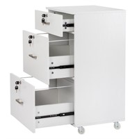 N5054  Ktaxon 3 Drawers File Cabinet, White