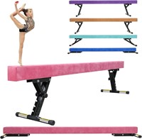 Adjustable 8ft Balance Beam with Legs  Pink