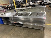 5 slot steam table with shield
