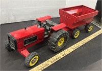 Tonka Tractor and Farm Wagon. 22" long.