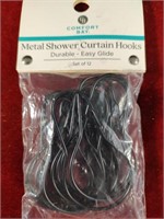 12 Metal Shower Curtain Hooks