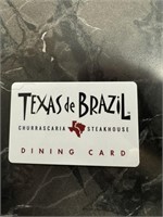 Texas de Brazil gift card $ 50.00 x 2 = $ 100.00