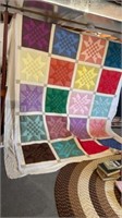 88 x 110 inches Star handmade unfinished quilt